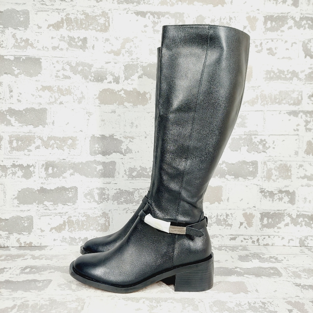 Linea Paolo Black Heeled Riding Boots